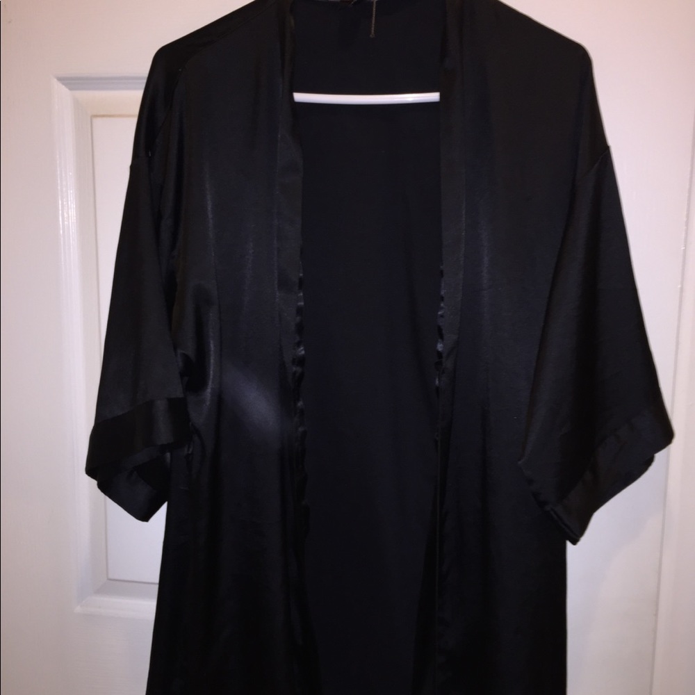 Silky robe